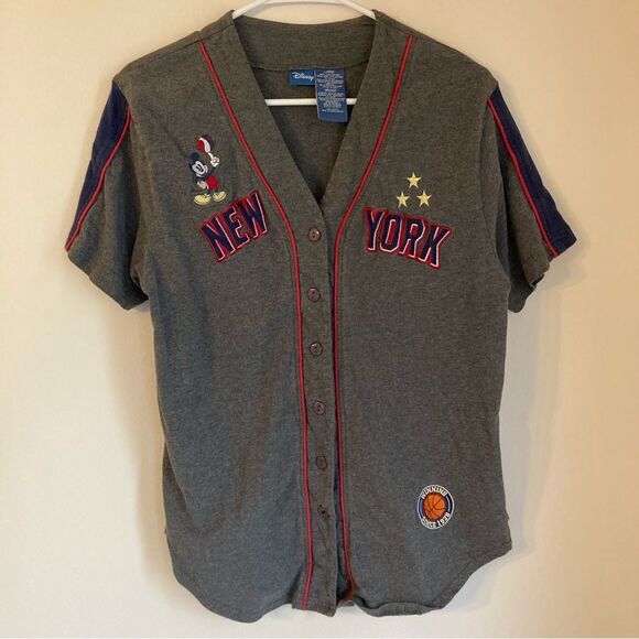 Disney Vintage Mickey New York embroidered Jersey size large (runs small) EUC! - Picture 1 of 10